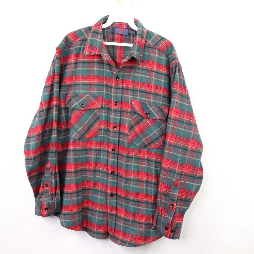 Vtg 80s Dakota Mens Large Thick Flannel Shirt